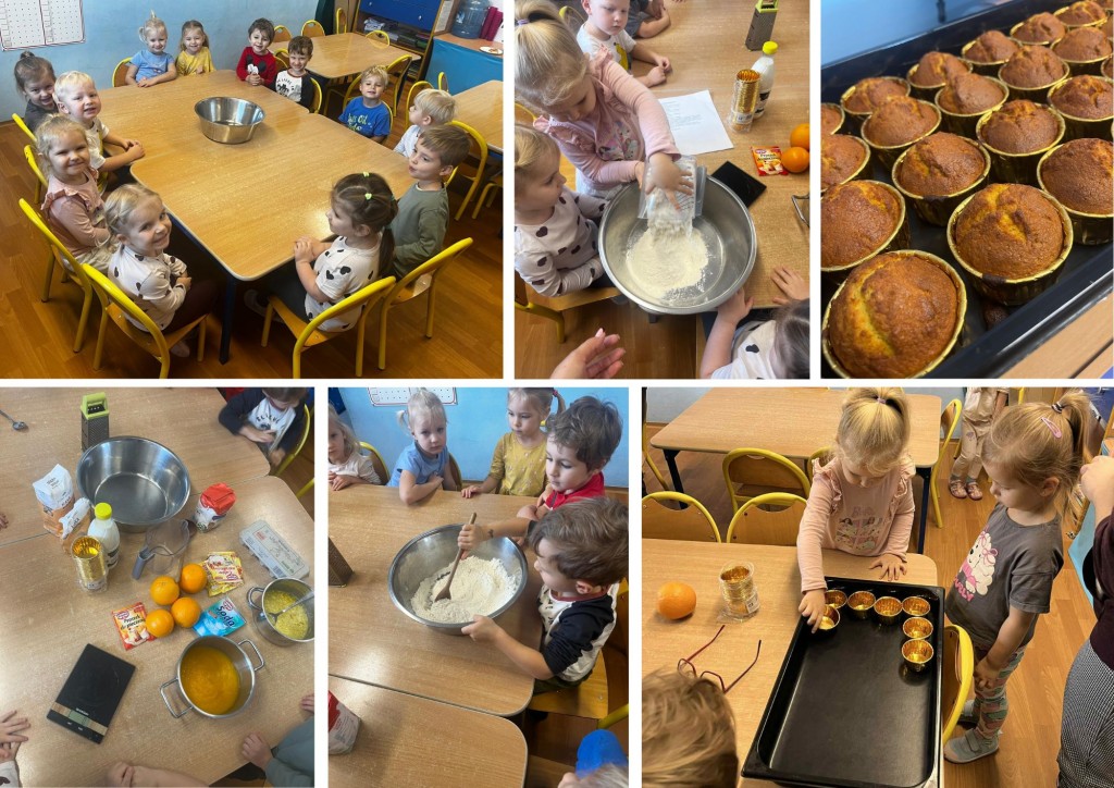 Grupowe pieczenie babeczek dyniowych