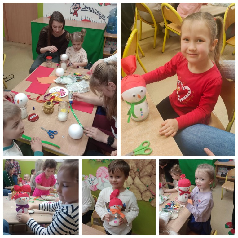 Rodzice odwiedzają kotki w przedszkolu 