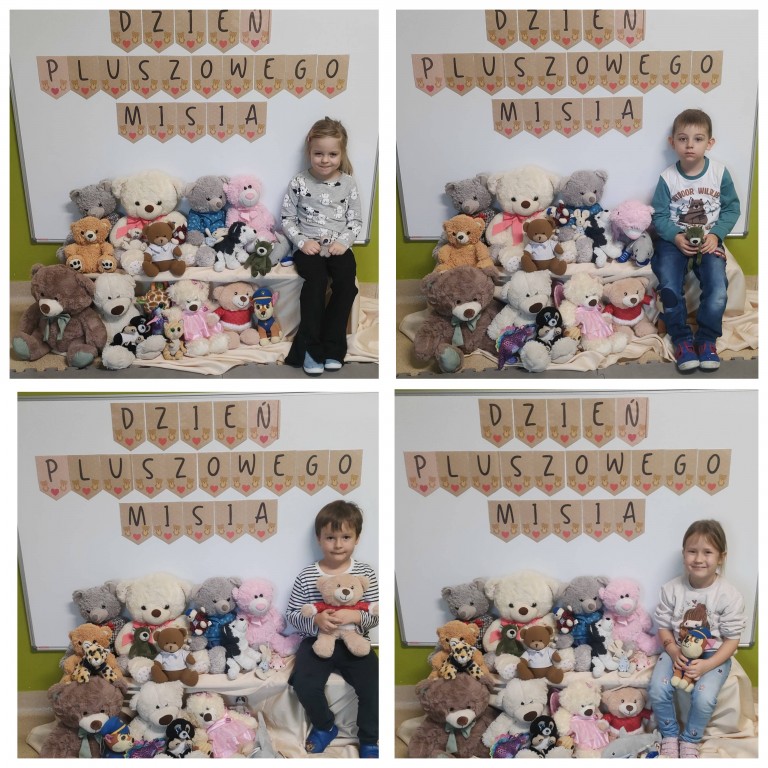 Kotki świętują Dzień Pluszowego Misia 