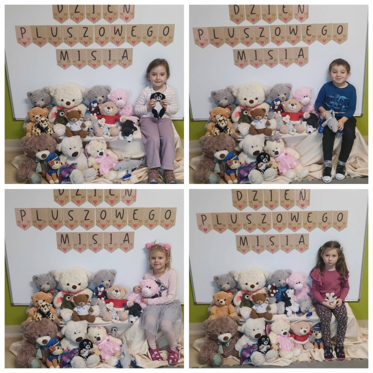 Kotki świętują Dzień Pluszowego Misia 