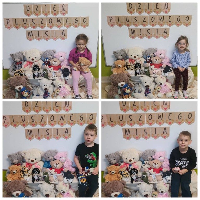Kotki świętują Dzień Pluszowego Misia 