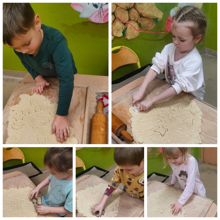 Kotki pieką świąteczne pierniczki 